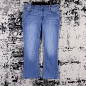 J Jill Barely Flare Jeans Womens Size 14 Light Wash Hippie Boho Cowgirl